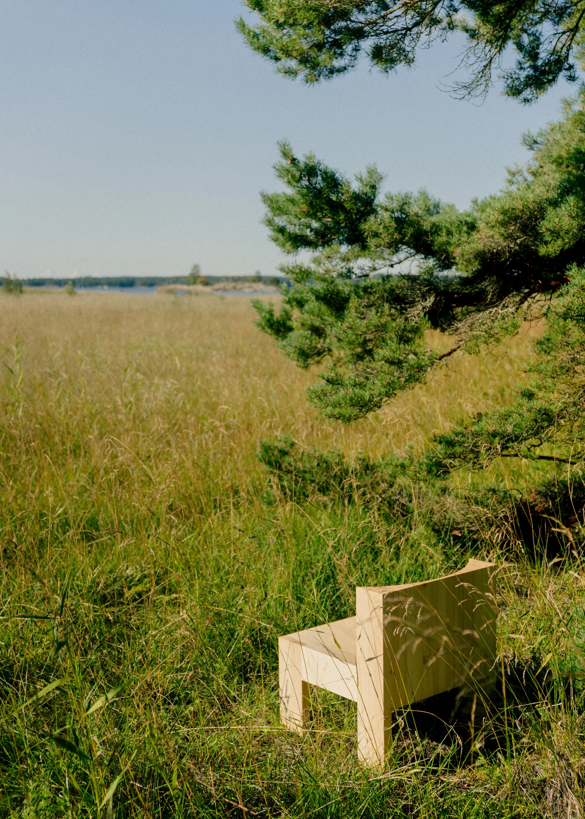 005 Lounge Chair lounge chair, Matte oil-waxed pine Vaarnii