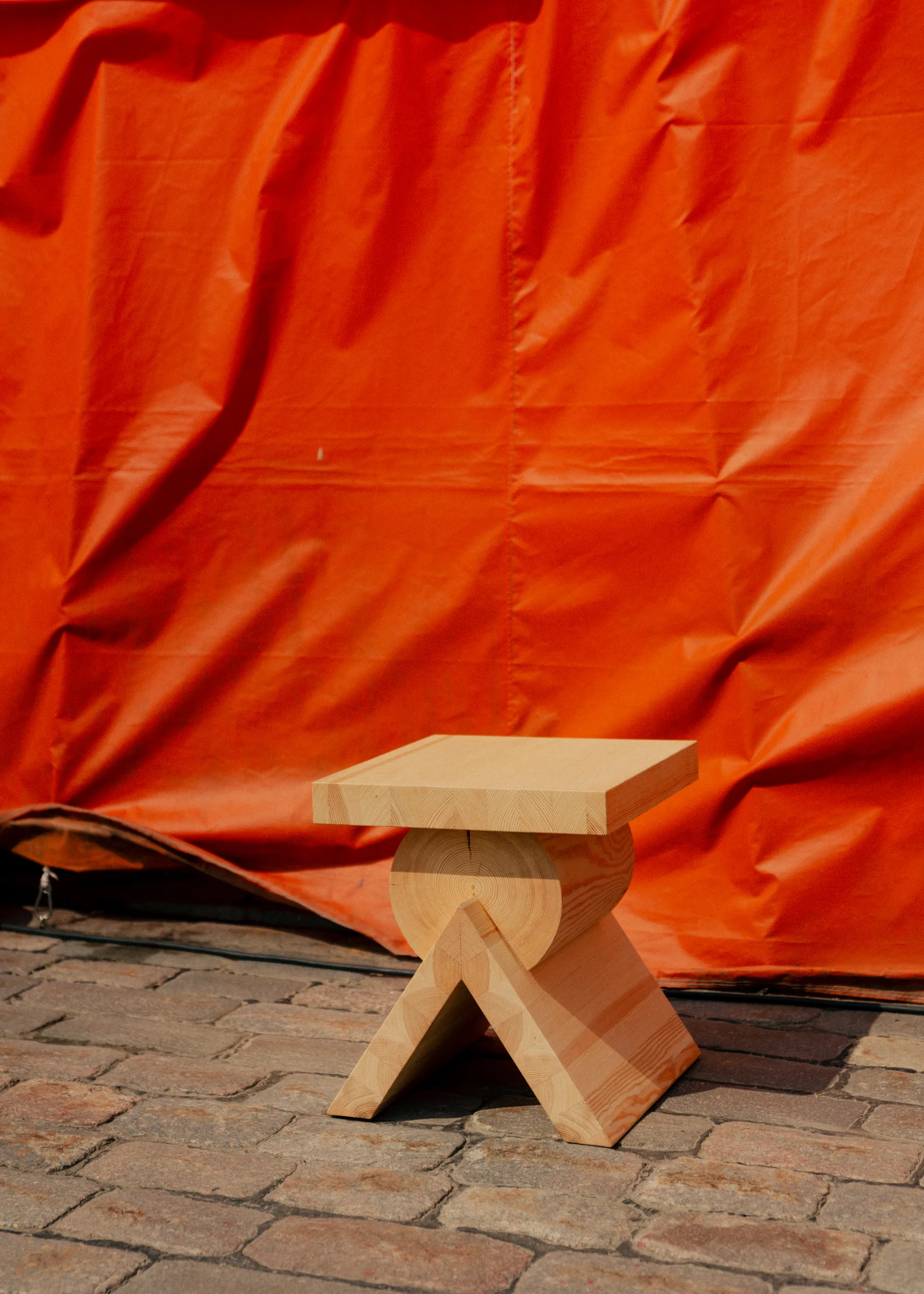 006 AA Side Table side table, Matte oil-waxed pine, 40x40x45 cm Vaarnii