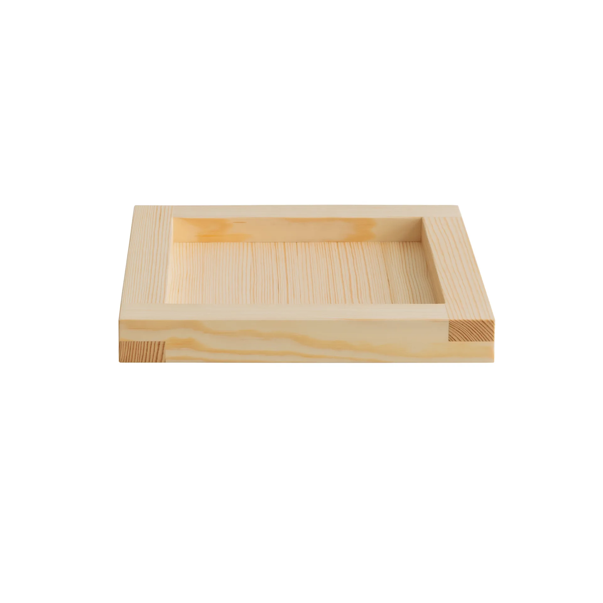009 Tray tray, Oil-waxed pine, 33x33x6 cm Vaarnii