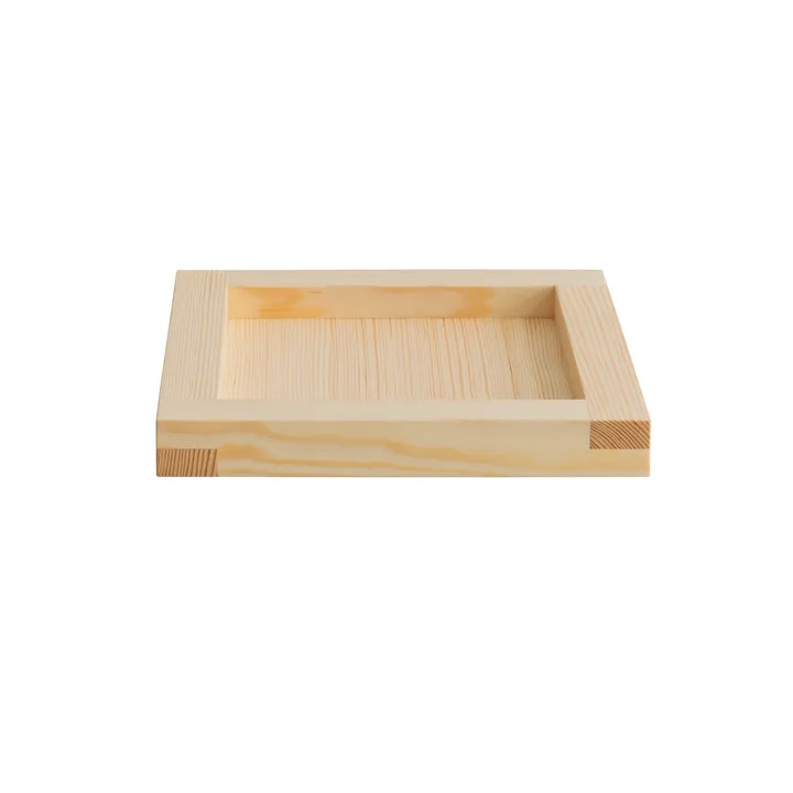 009 Tray tray - Oil-waxed pine, 33x33x6 cm - Vaarnii