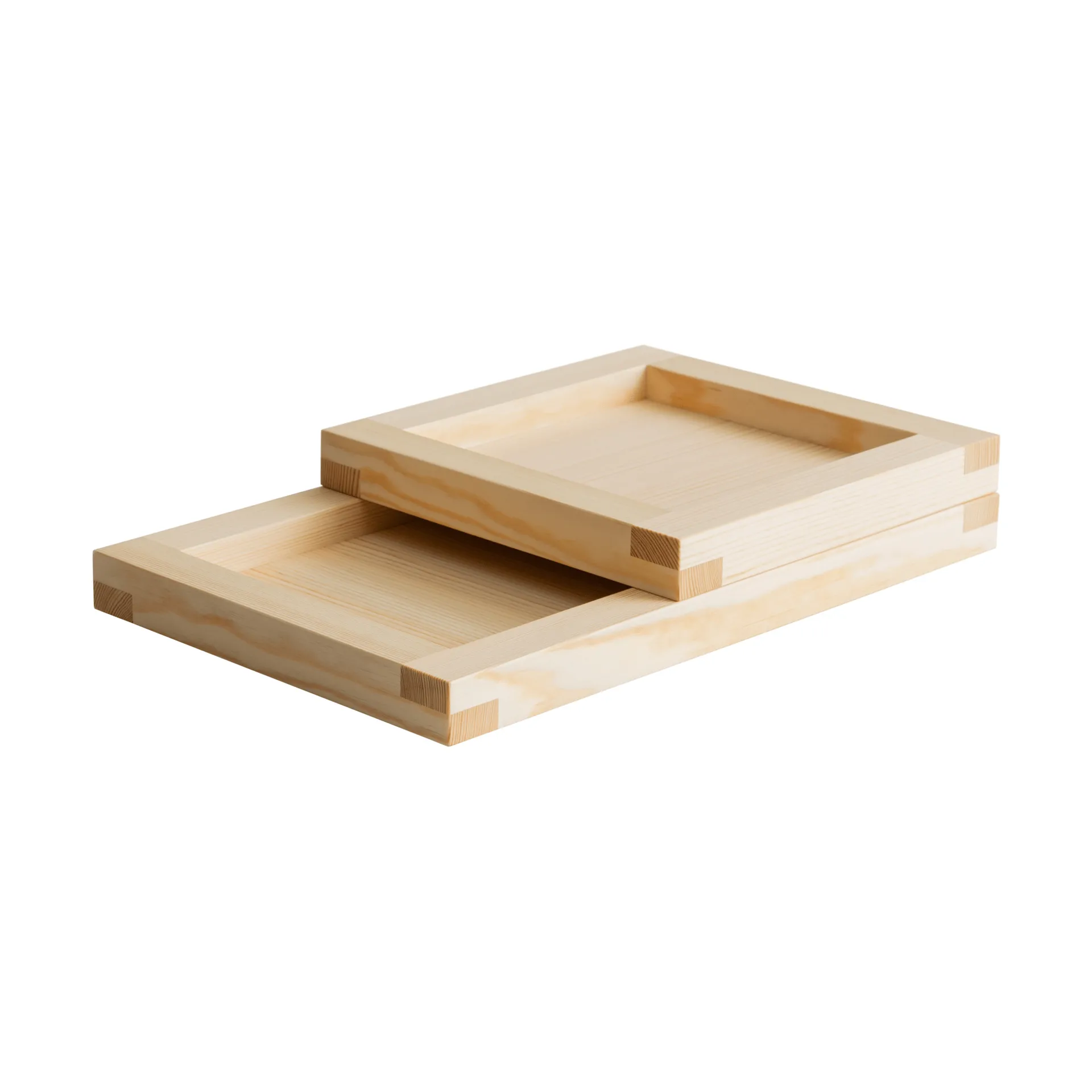 009 Tray tray, Oil-waxed pine, 33x33x6 cm Vaarnii