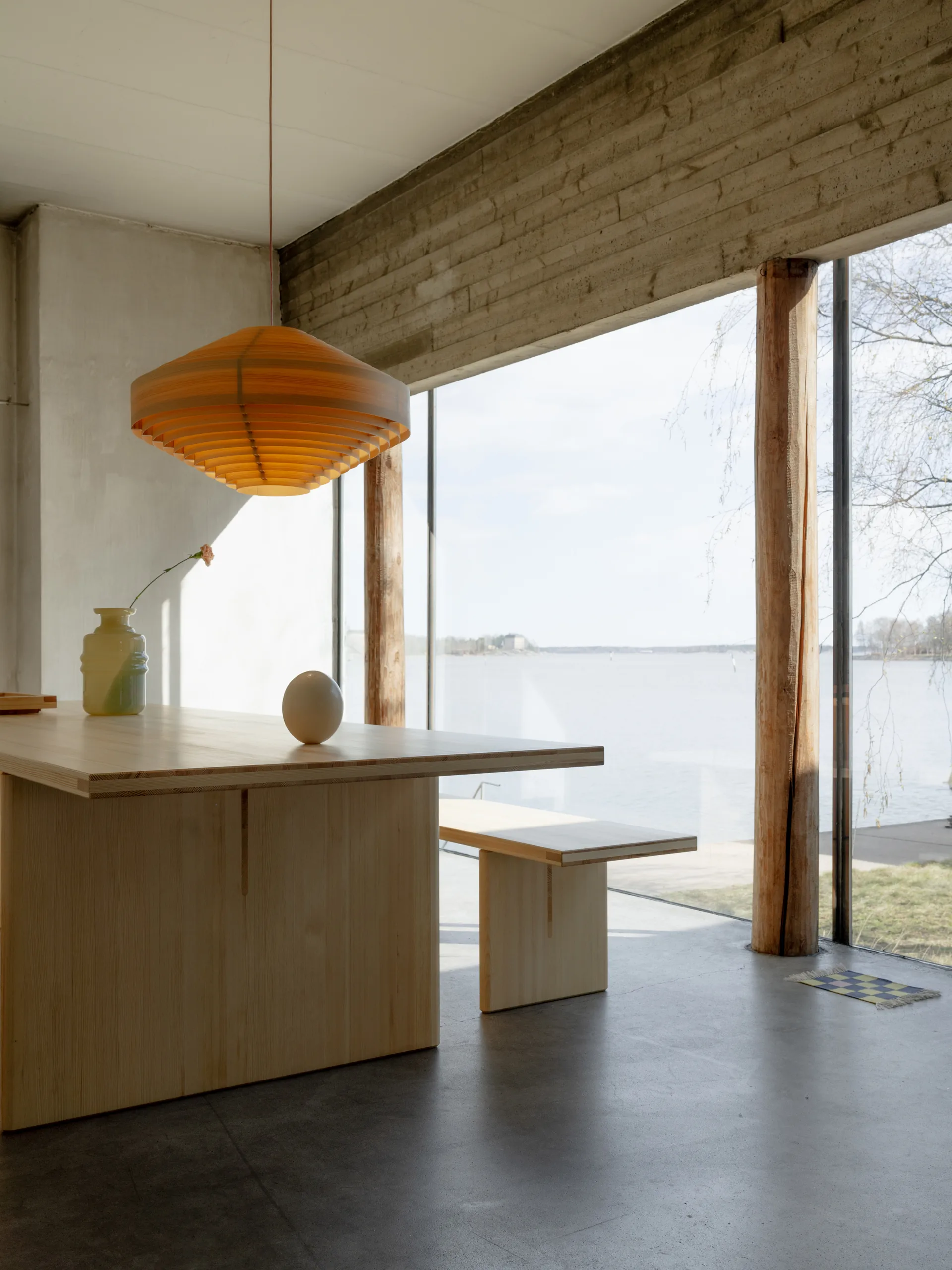 012 Kolmio Dining Table table, Matte oil-waxed pine, 305x99x72 cm Vaarnii