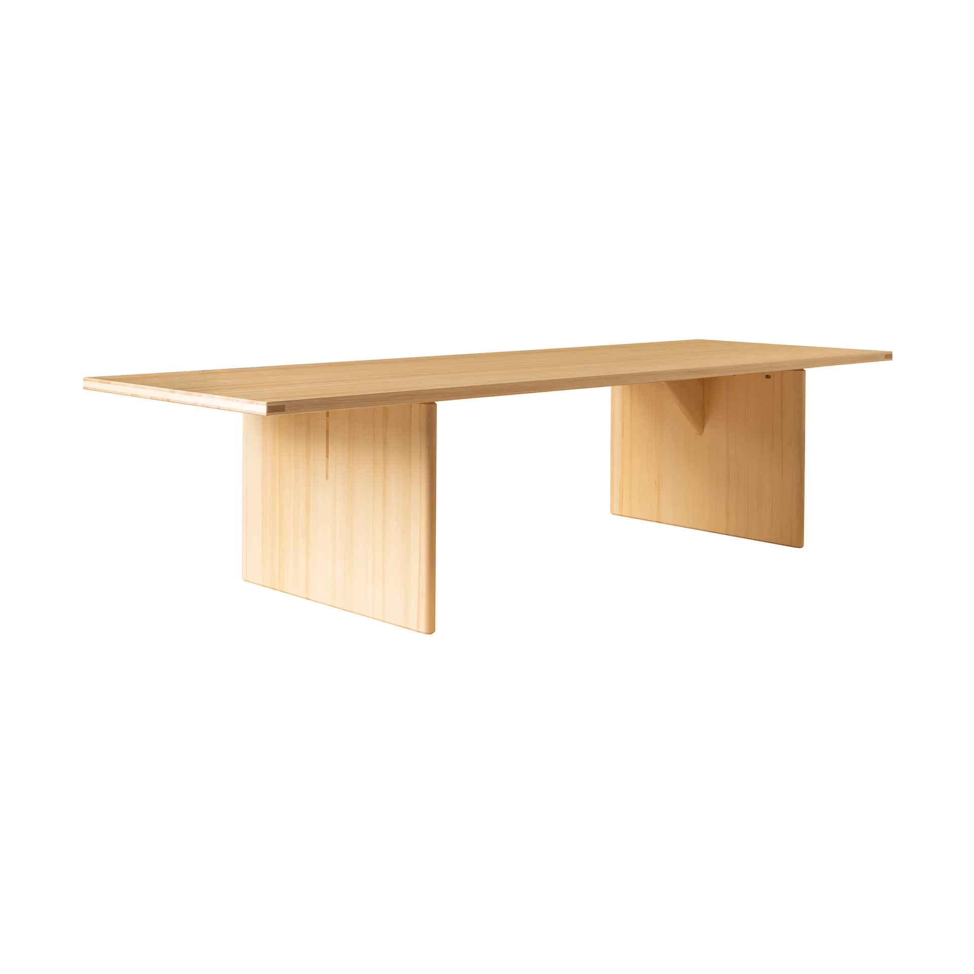 012 Kolmio Dining Table table, Matte oil-waxed pine, 305x99x72 cm Vaarnii