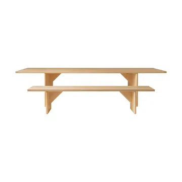 012 Kolmio Dining Table table - Matte oil-waxed pine, 305x99x72 cm - Vaarnii