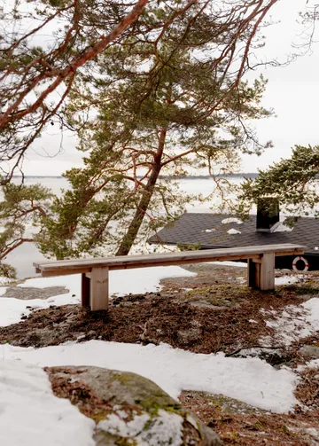 013 Osa Outdoor Bench bench - Thermally treated pine, 270x37x49 cm - Vaarnii