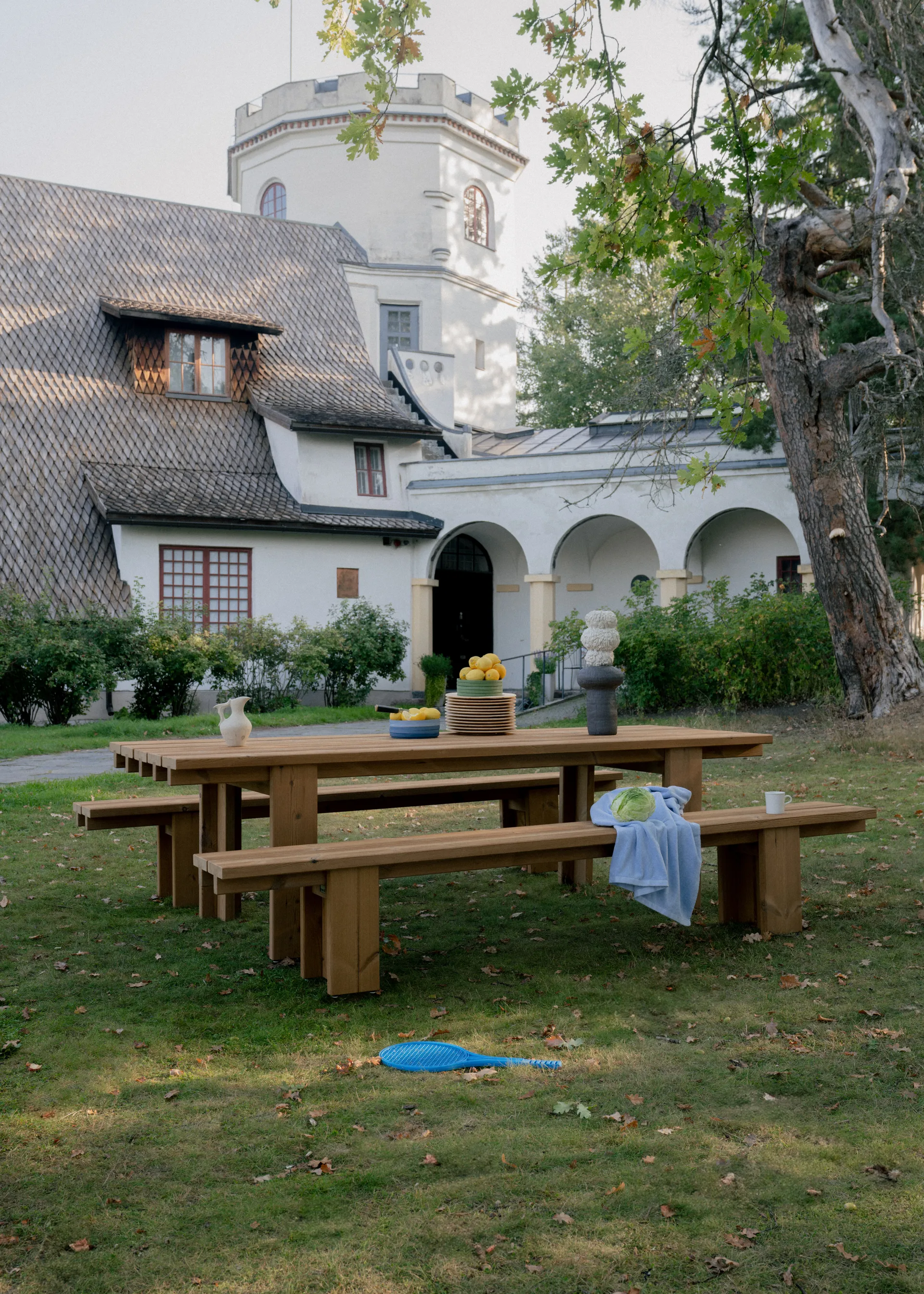 013 Osa Outdoor Bench bench, Thermally treated pine, 333x37x49 cm Vaarnii