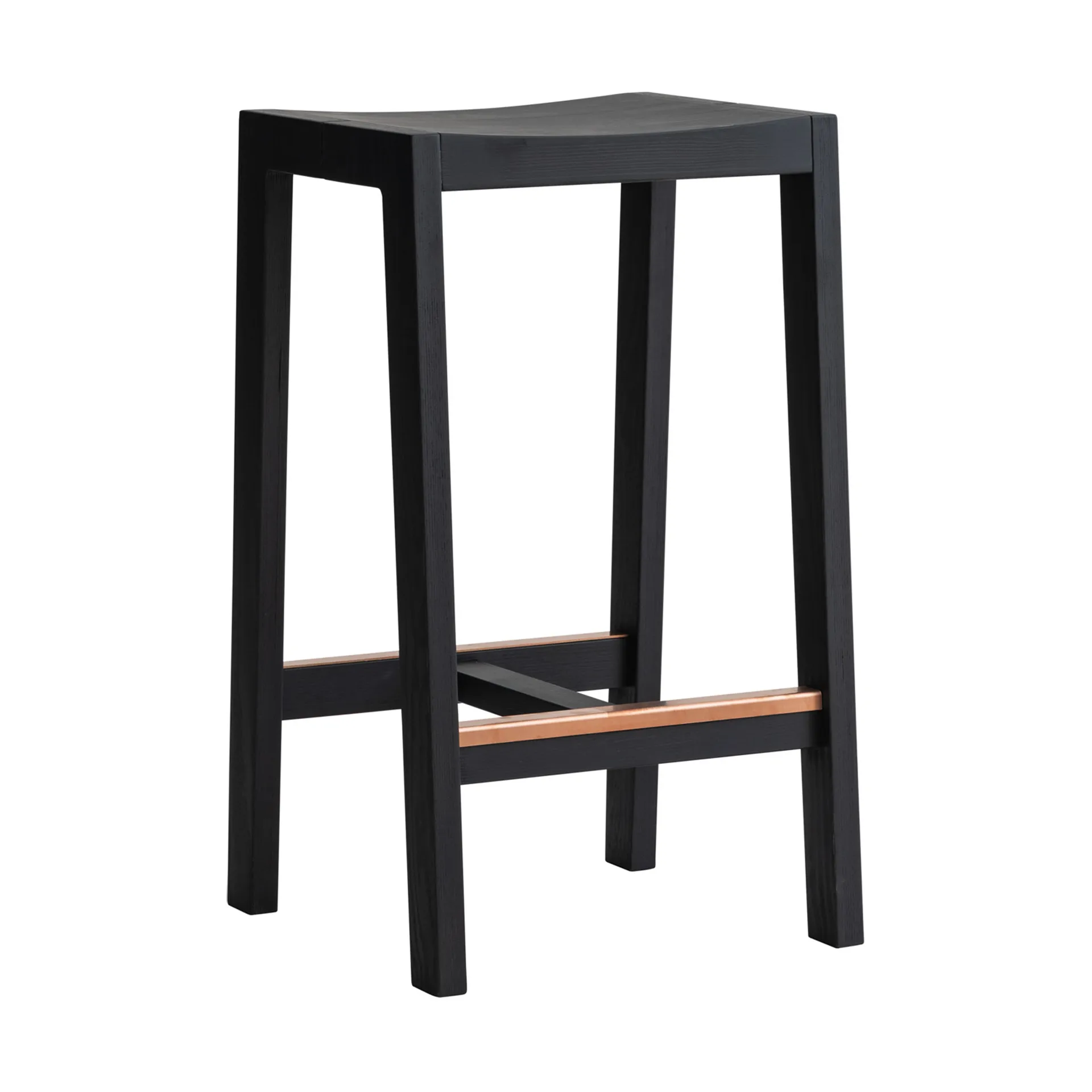 016 Maasto Bar Stool bar stool, Black-stained pine, 65 cm Vaarnii