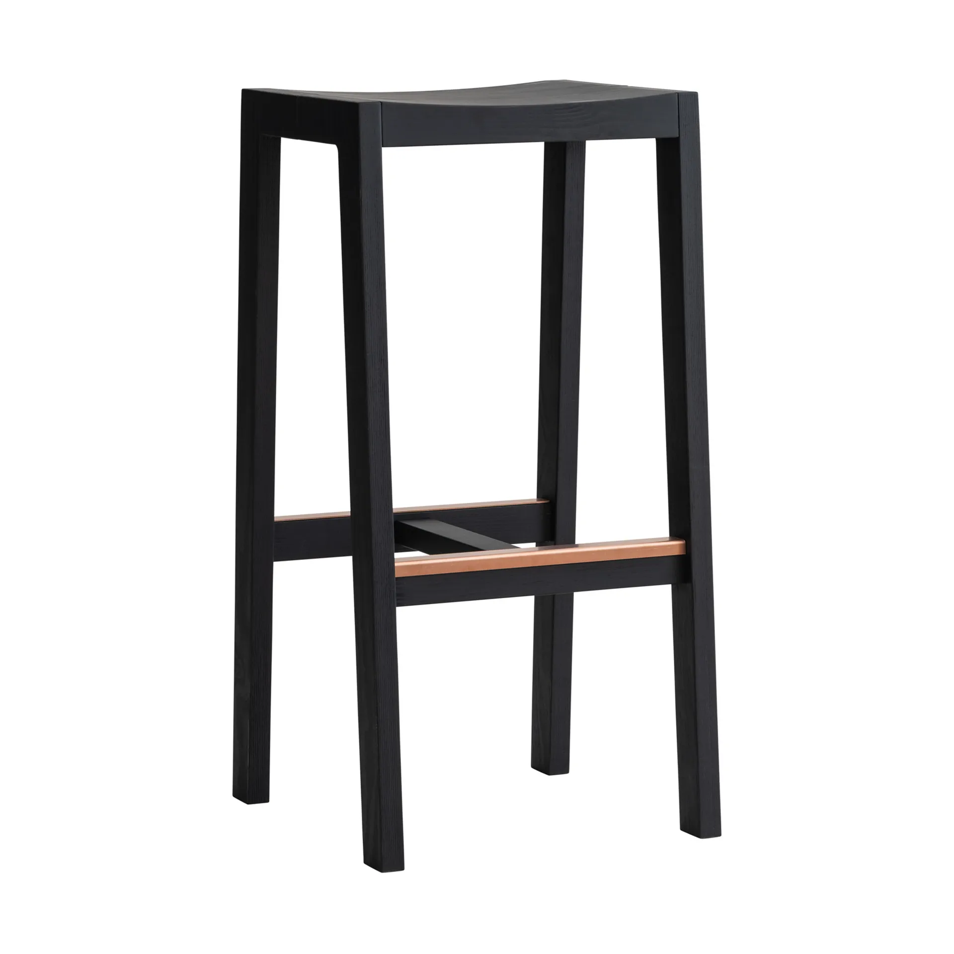 016 Maasto Bar Stool bar stool, Black-stained pine, 75 cm Vaarnii