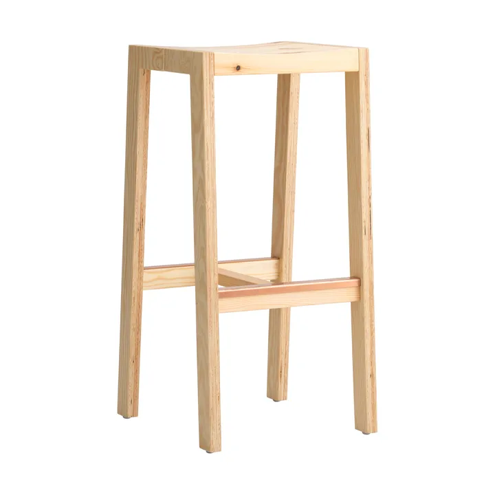 016 Maasto Bar Stool bar stool - Matte oil-waxed pine, 75 cm - Vaarnii