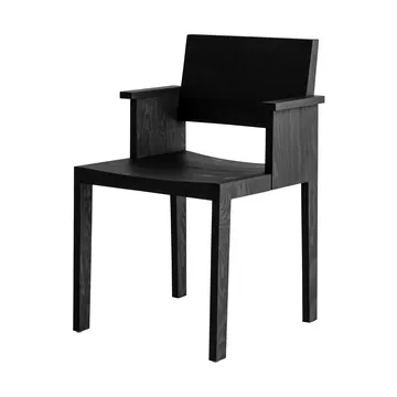 016 Maasto Dining Armchair armchair - Black-stained pine - Vaarnii