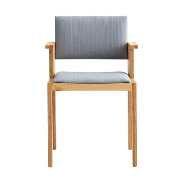 016 Maasto Dining Armchair armchair - Matte oil-waxed pine, front-sided in gray - Vaarnii