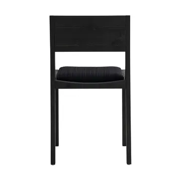 016 Maasto Dining Chair chair - Black-stained pine, front-upholstered in black - Vaarnii