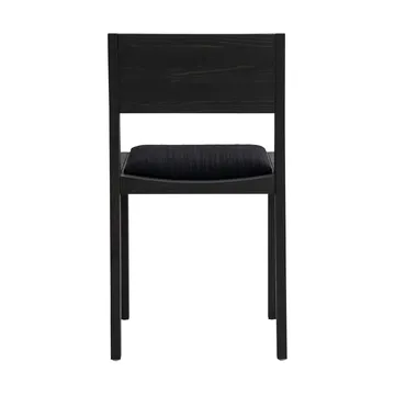 016 Maasto Dining Chair chair - Black-stained pine, upholstered black seat - Vaarnii
