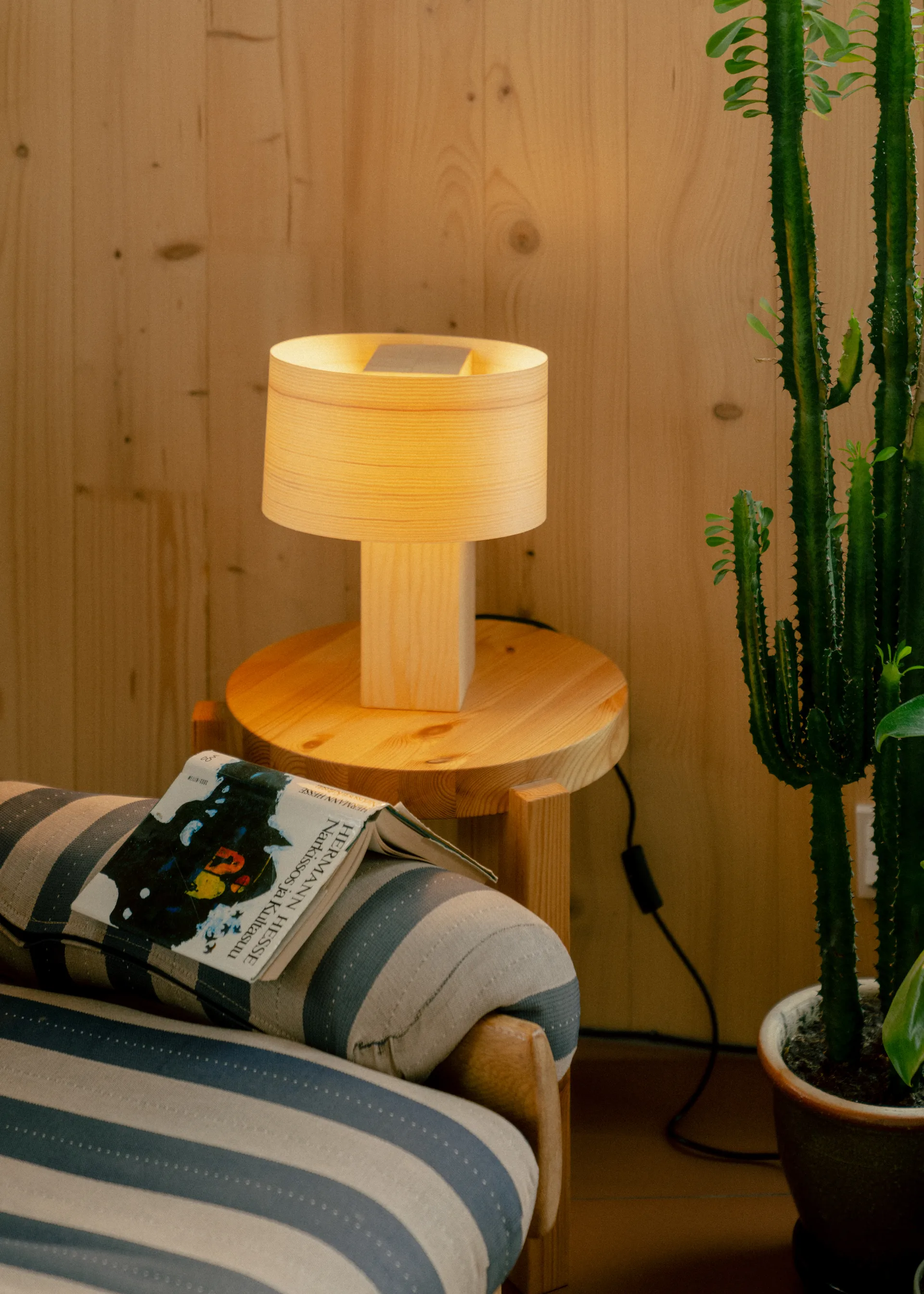 018 Hoop Table Lamp table lamp, Matte oil-waxed pine, 23 cm Vaarnii