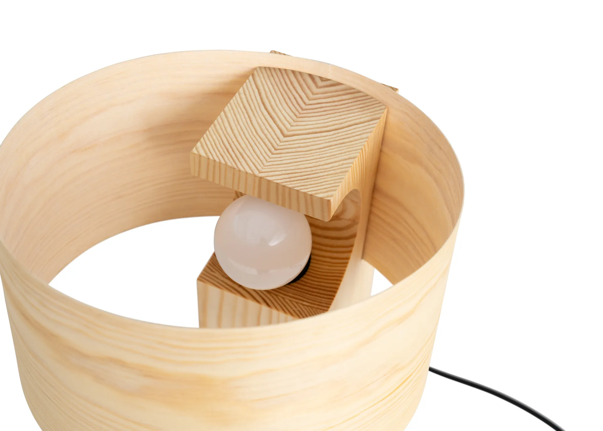 018 Hoop Table Lamp table lamp, Matte oil-waxed pine, 34 cm Vaarnii