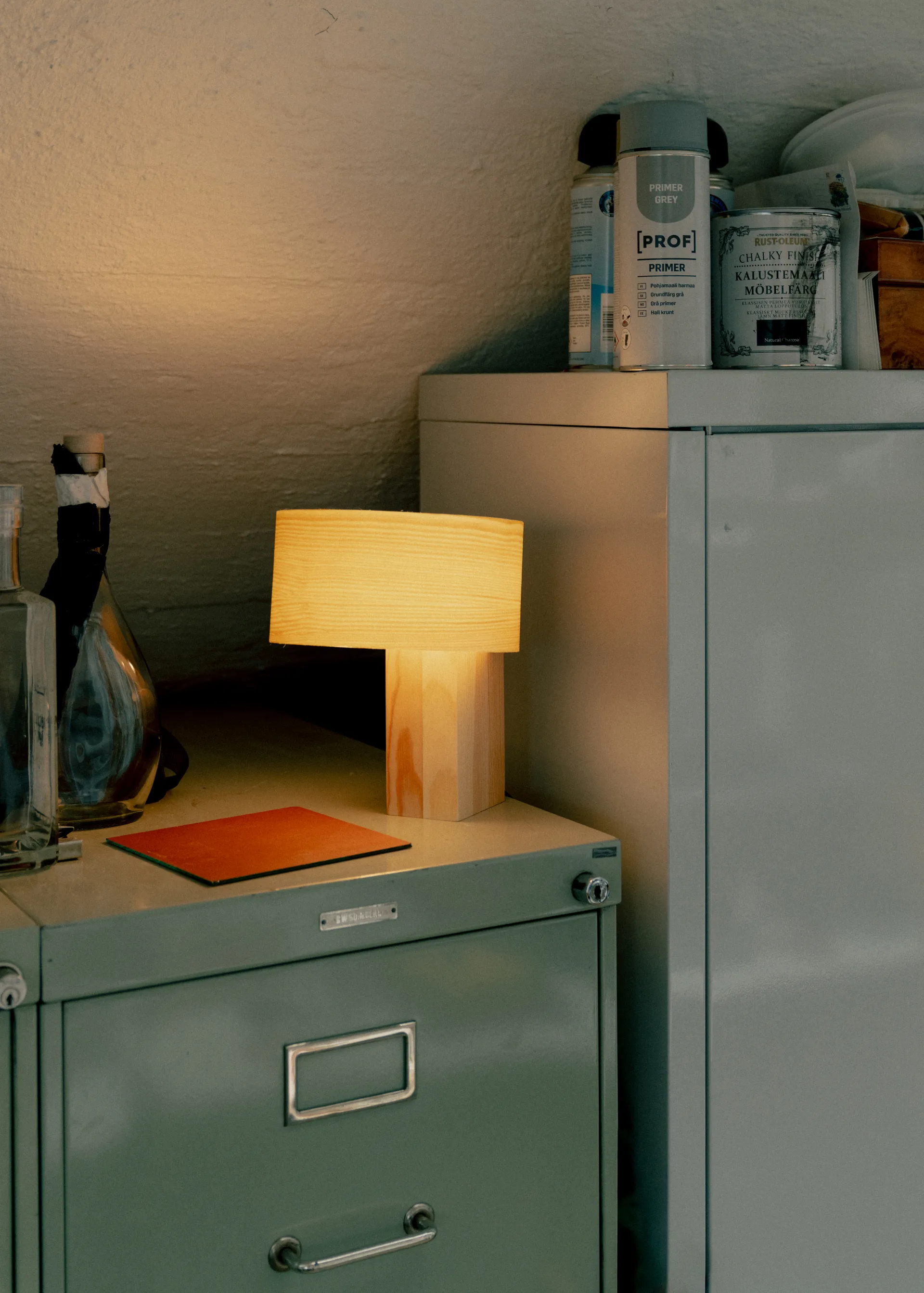 018 Hoop Table Lamp table lamp, Matte oil-waxed pine, 34 cm Vaarnii