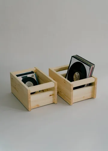 020 Koppa Crate storage box - Oil-waxed pine, small 29x43x22 cm - Vaarnii