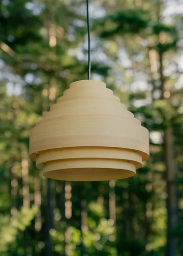 1001 Hans Pendant pendant - Matte oiled-wax pine, Ø38 cm - Vaarnii