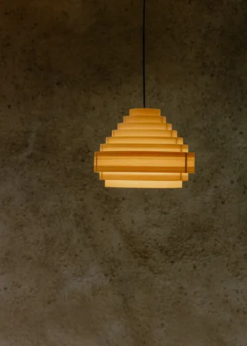 1001 Hans Pendant pendant - Matte oiled-wax pine, Ø38 cm - Vaarnii