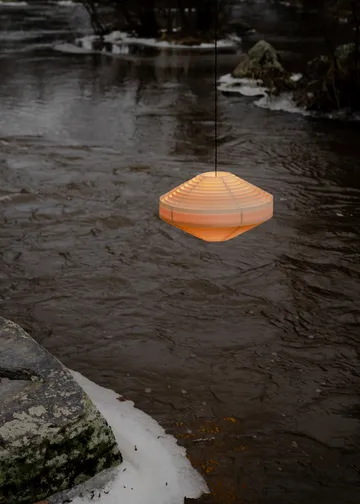 1001 Hans Pendant pendant - Matte oiled-wax pine, Ø38 cm - Vaarnii