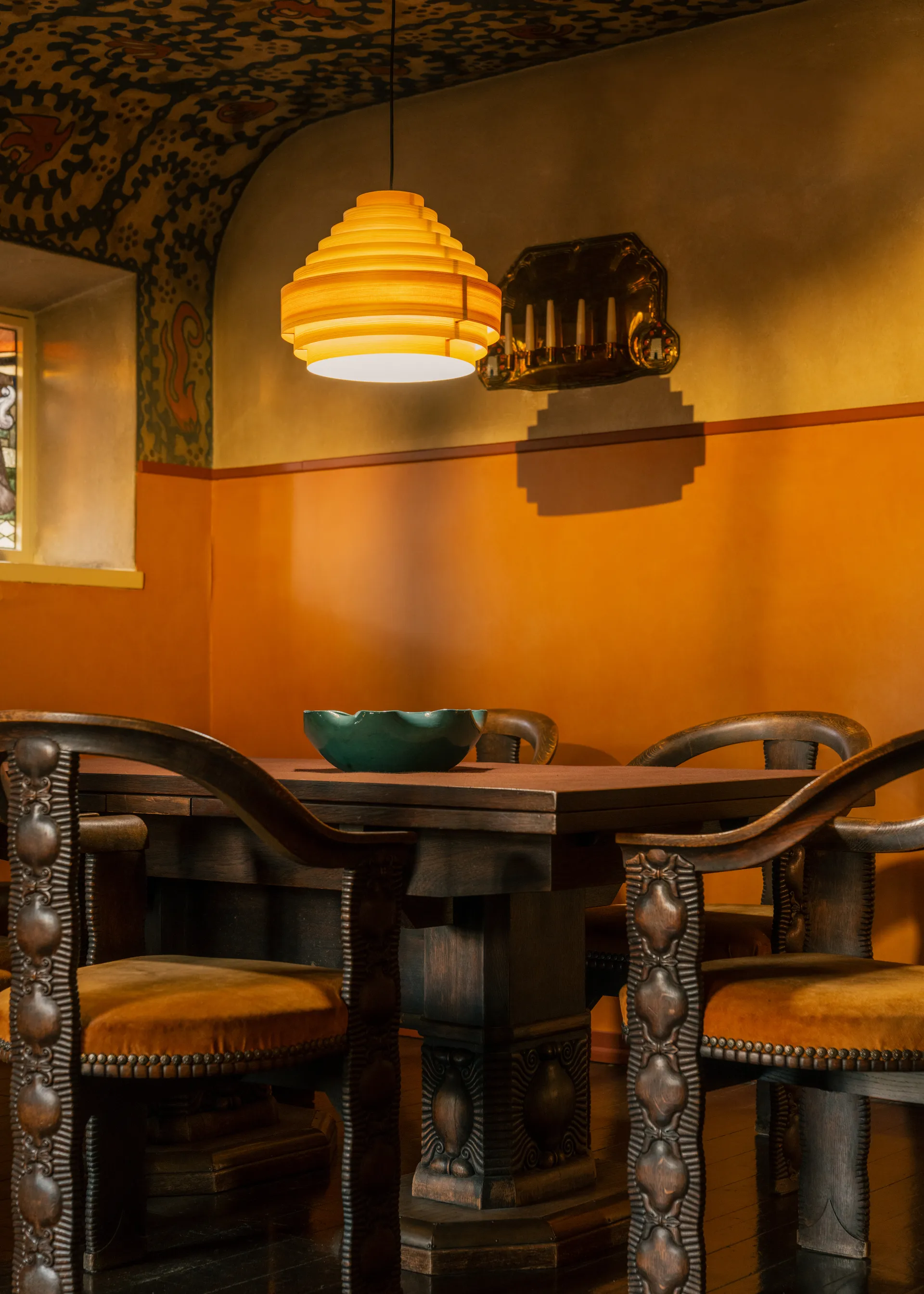 1001 Hans Pendant pendant, Matte oiled-wax pine, Ø38 cm Vaarnii