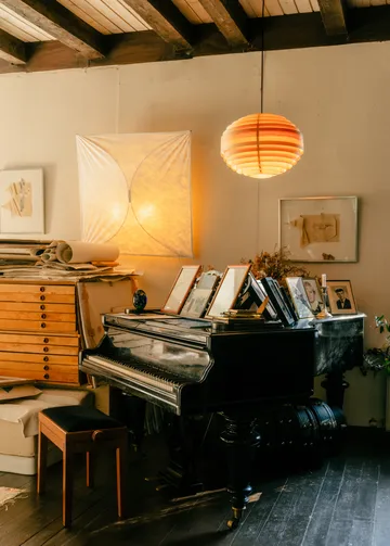 1002 Hans Pendant pendant - Matte oil-waxed pine, Ø46 cm - Vaarnii