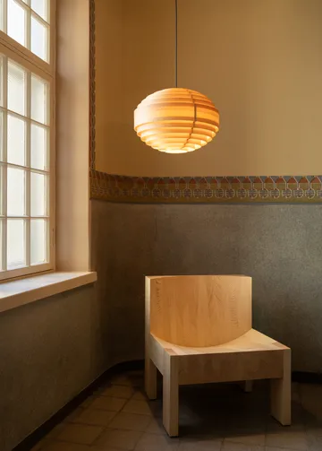 1002 Hans Pendant pendant - Matte oil-waxed pine, Ø46 cm - Vaarnii