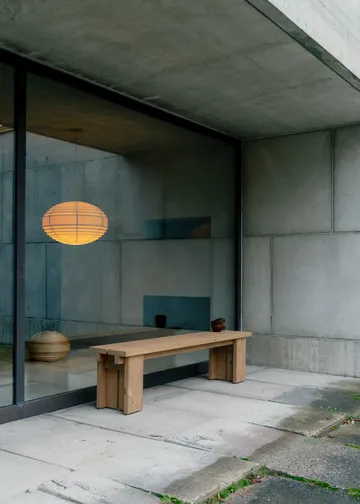 1002 Hans Pendant pendant - Matte oil-waxed pine, Ø46 cm - Vaarnii