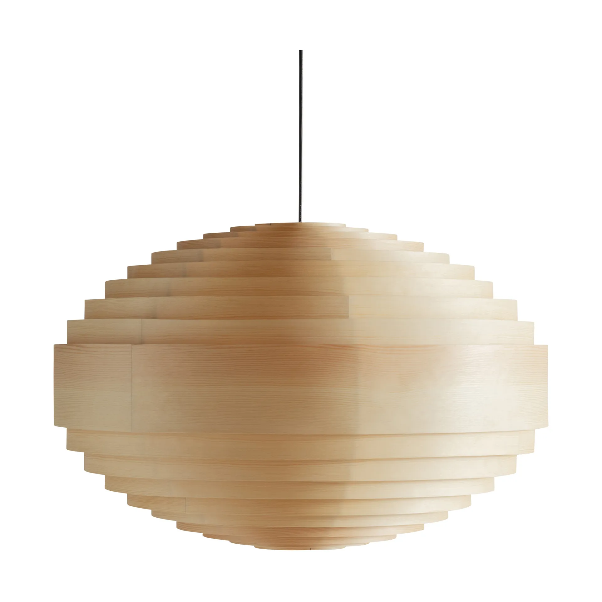1002 Hans Pendant pendant, Matte oil-waxed pine, XL Ø70 cm Vaarnii