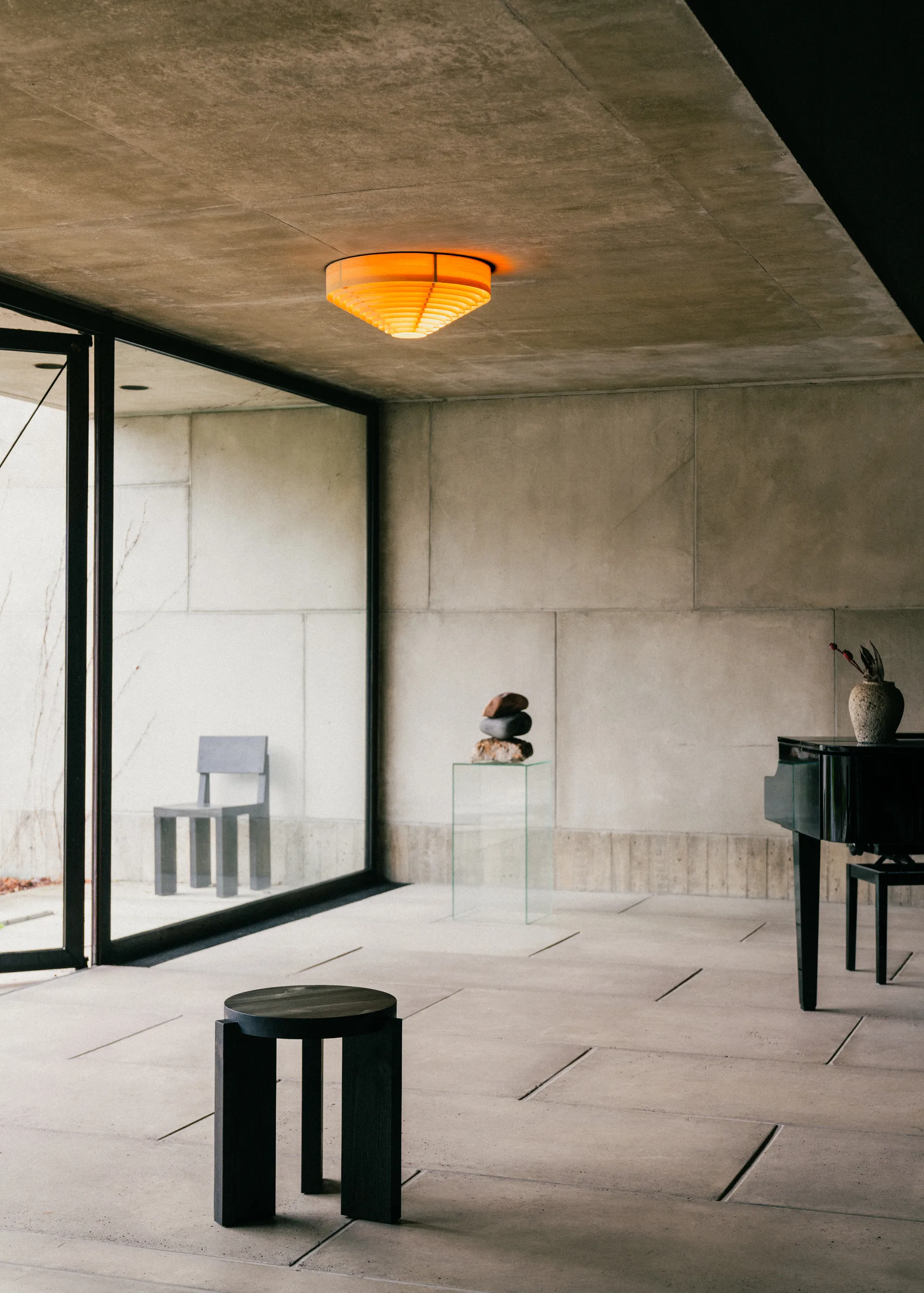 1005 Hans Ceiling Light plafond, Matte oil-waxed pine, Ø42 cm Vaarnii