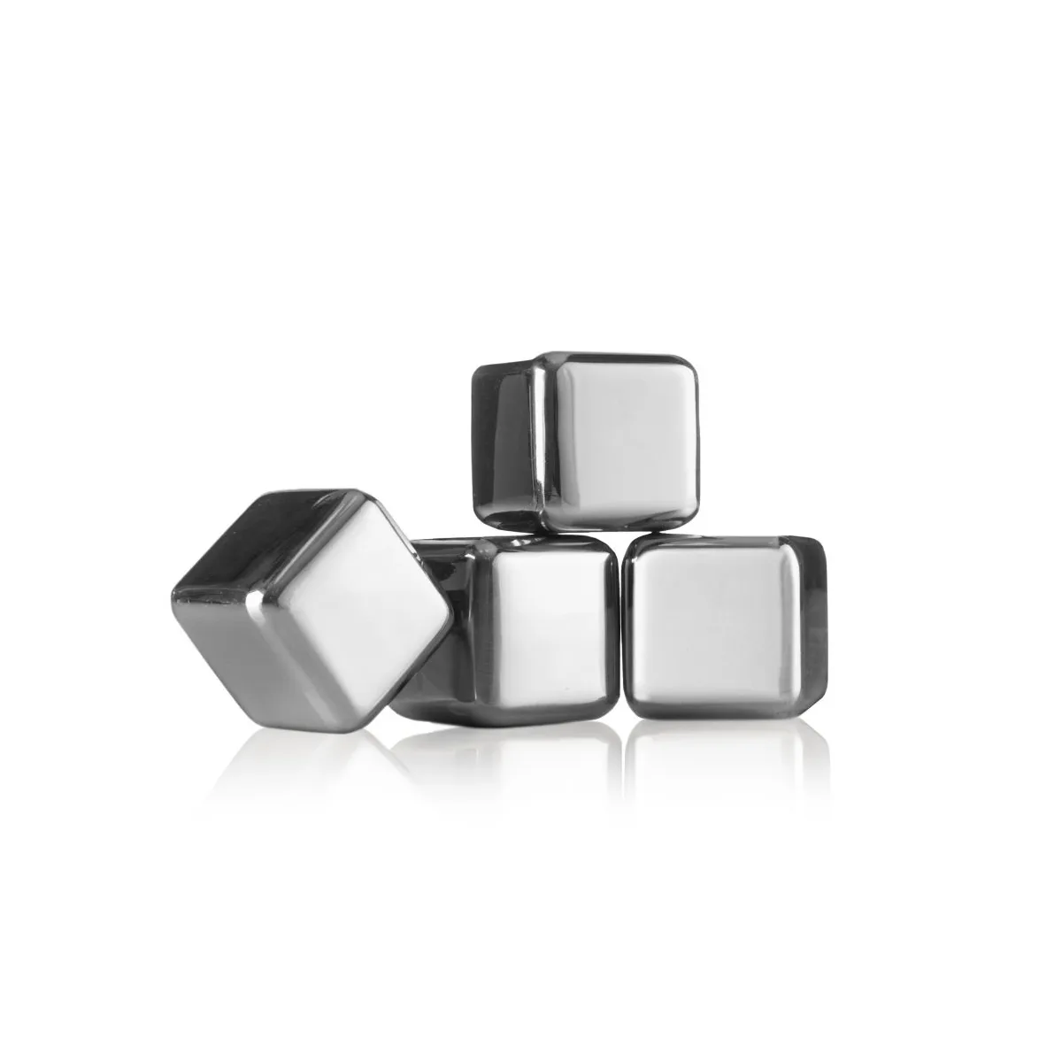 Vacuvin whiskey stones, Stainless steel, 4-pack Vacuvin