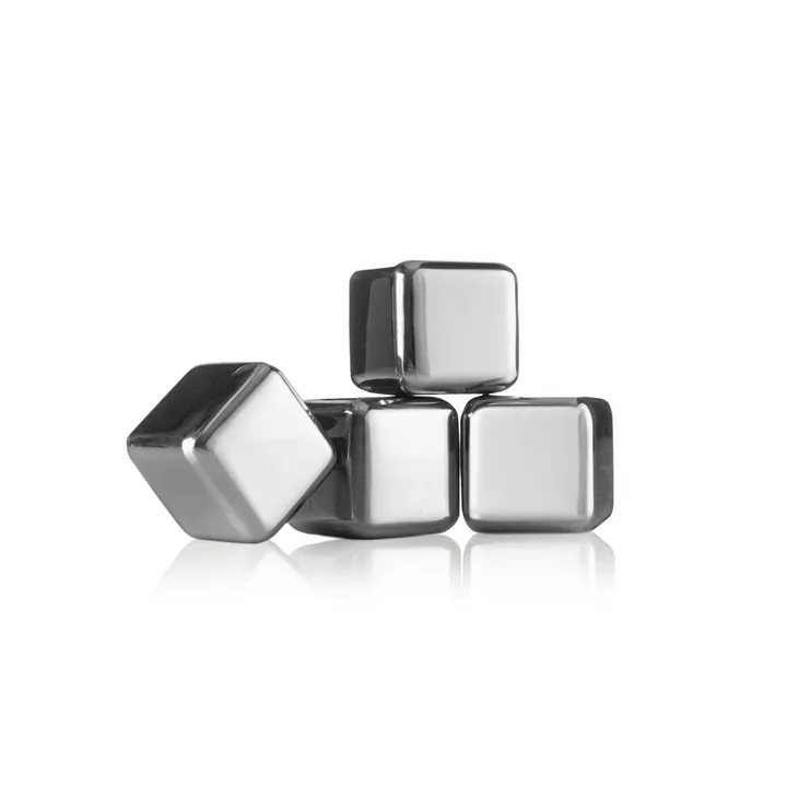 Vacuvin whiskey stones - Stainless steel, 4-pack - Vacuvin