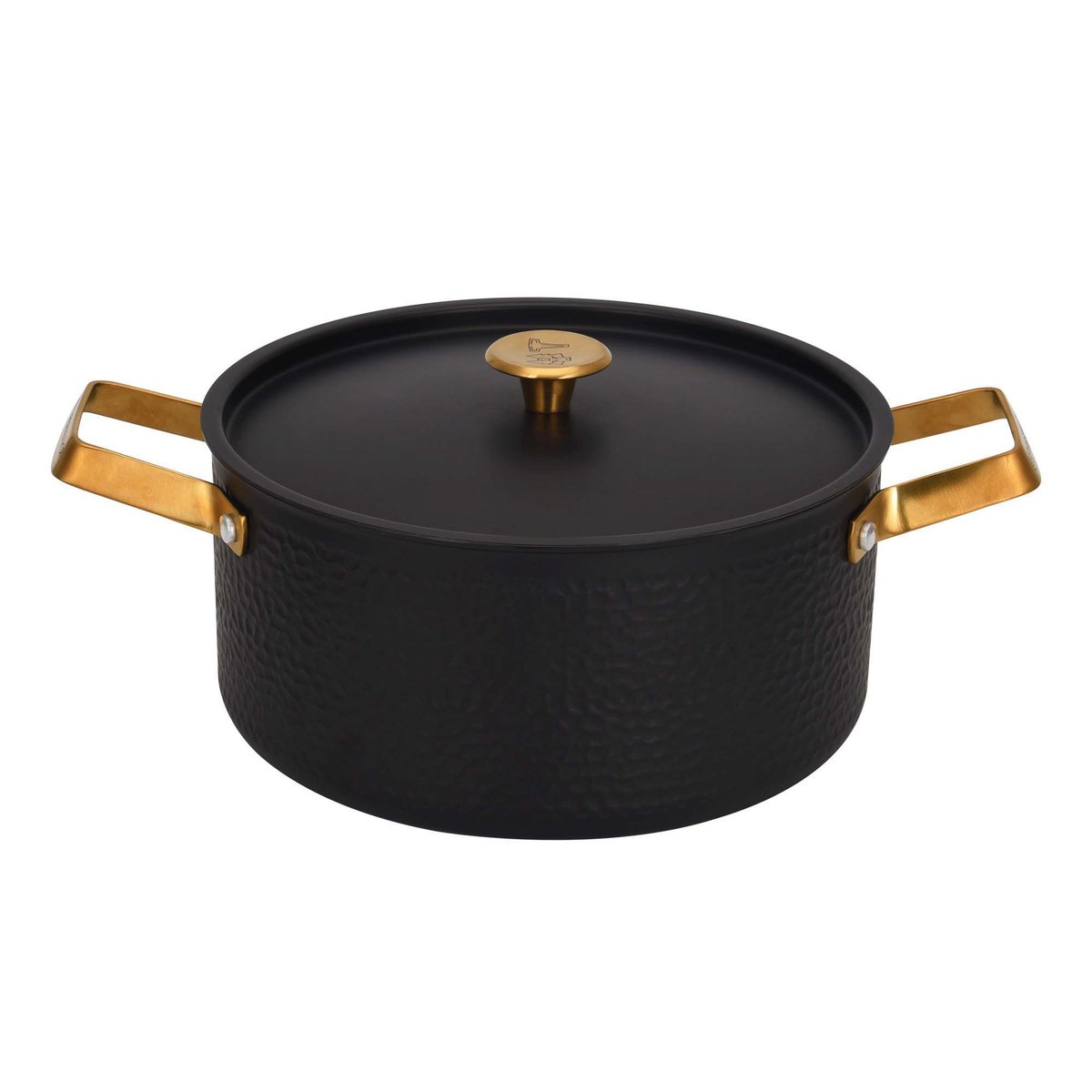 Vargen & Thor Arvet hammered black casserole with lid Mio. 4 L