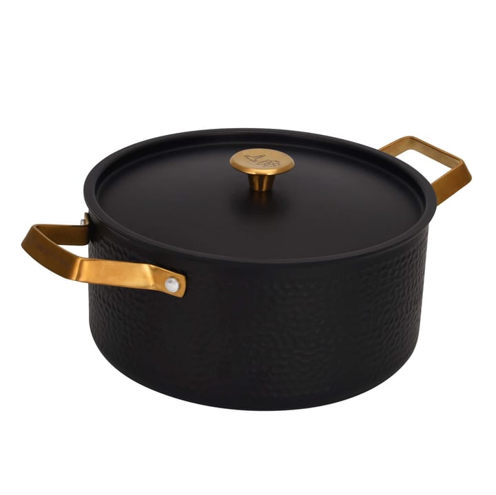 Arvet hammered black casserole with lid - Mio. 4 L - Vargen & Thor