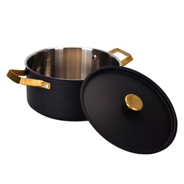 Arvet hammered black casserole with lid - Mio. 4 L - Vargen & Thor