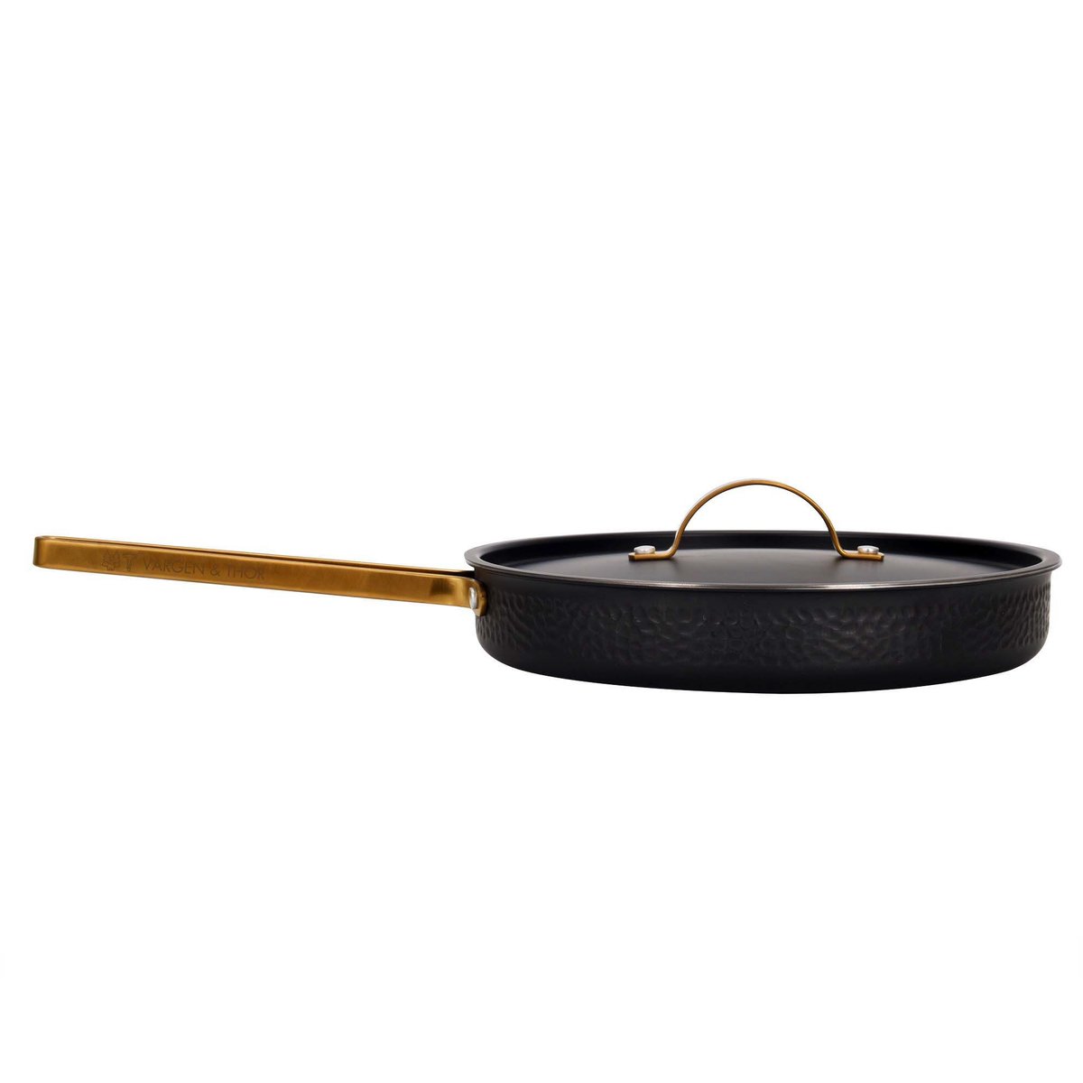 Vargen & Thor Arvet hammered black sauce pan with lid Modell X2. o28 cm