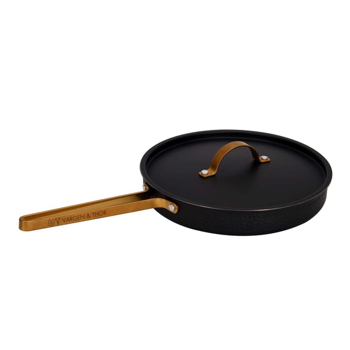 Arvet hammered black sauce pan with lid - Modell X2. Ø28 cm - Vargen & Thor