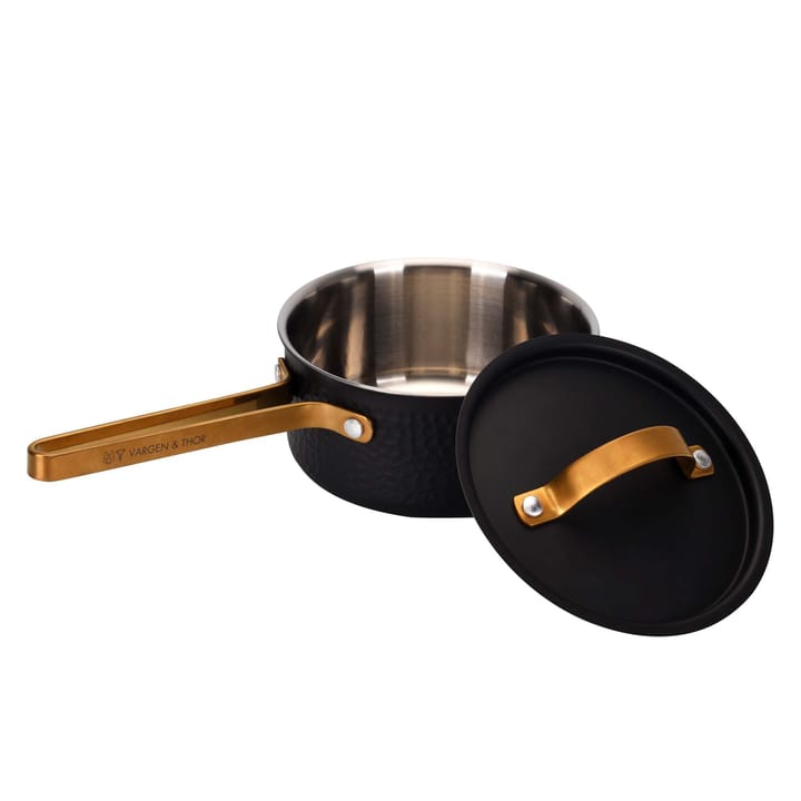 Arvet hammered black saucepan with lid - Viggo. 1 L - Vargen & Thor