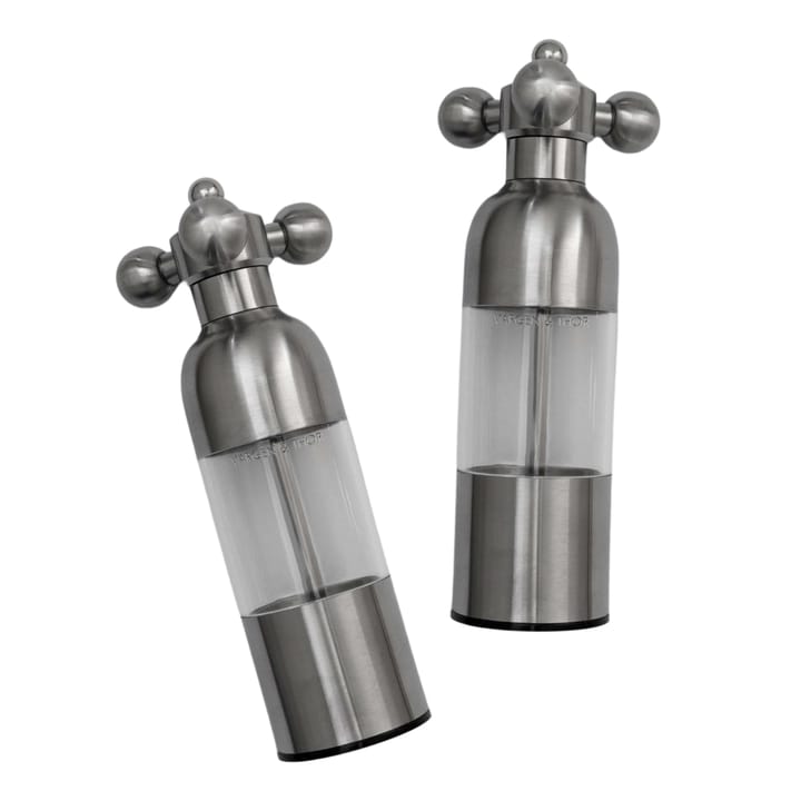 Axia salt- and pepper mill set - Brushed steel - Vargen & Thor