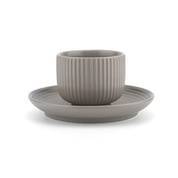 Duga espresso cup with saucer 4-pack - White. sandgrey. antracit. black - Vargen & Thor