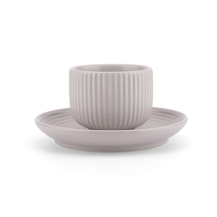 Duga espresso cup with saucer 4-pack, White. sandgrey. antracit. black Vargen & Thor