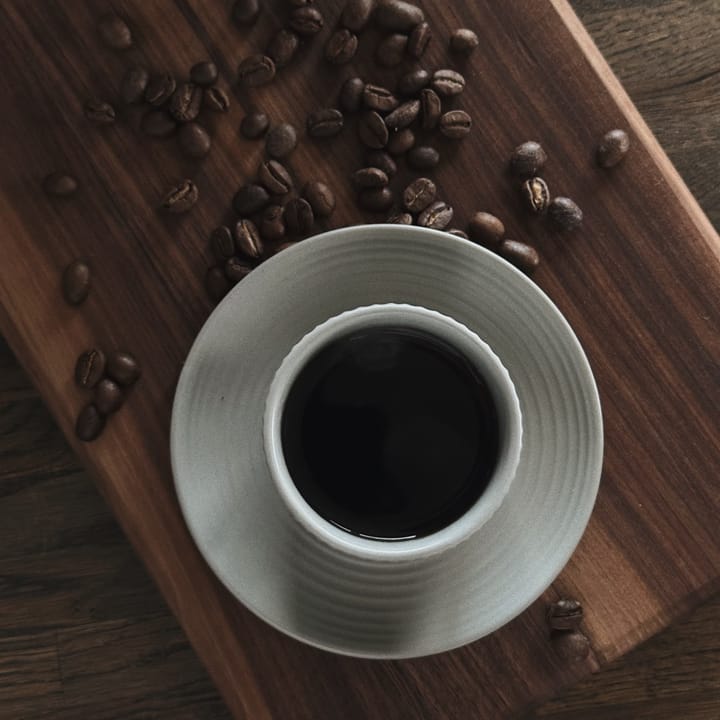 Duga espresso cup with saucer 4-pack - White. sandgrey. antracit. black - Vargen & Thor
