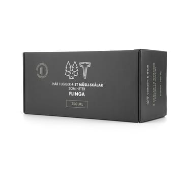 Duga flinga bowl 70 cl 4-pack - White. sandgrey. antracit. black - Vargen & Thor
