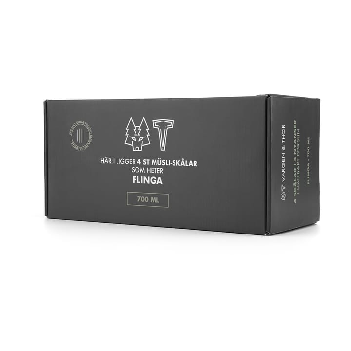Duga flinga bowl 70 cl 4-pack, White. sandgrey. antracit. black Vargen & Thor