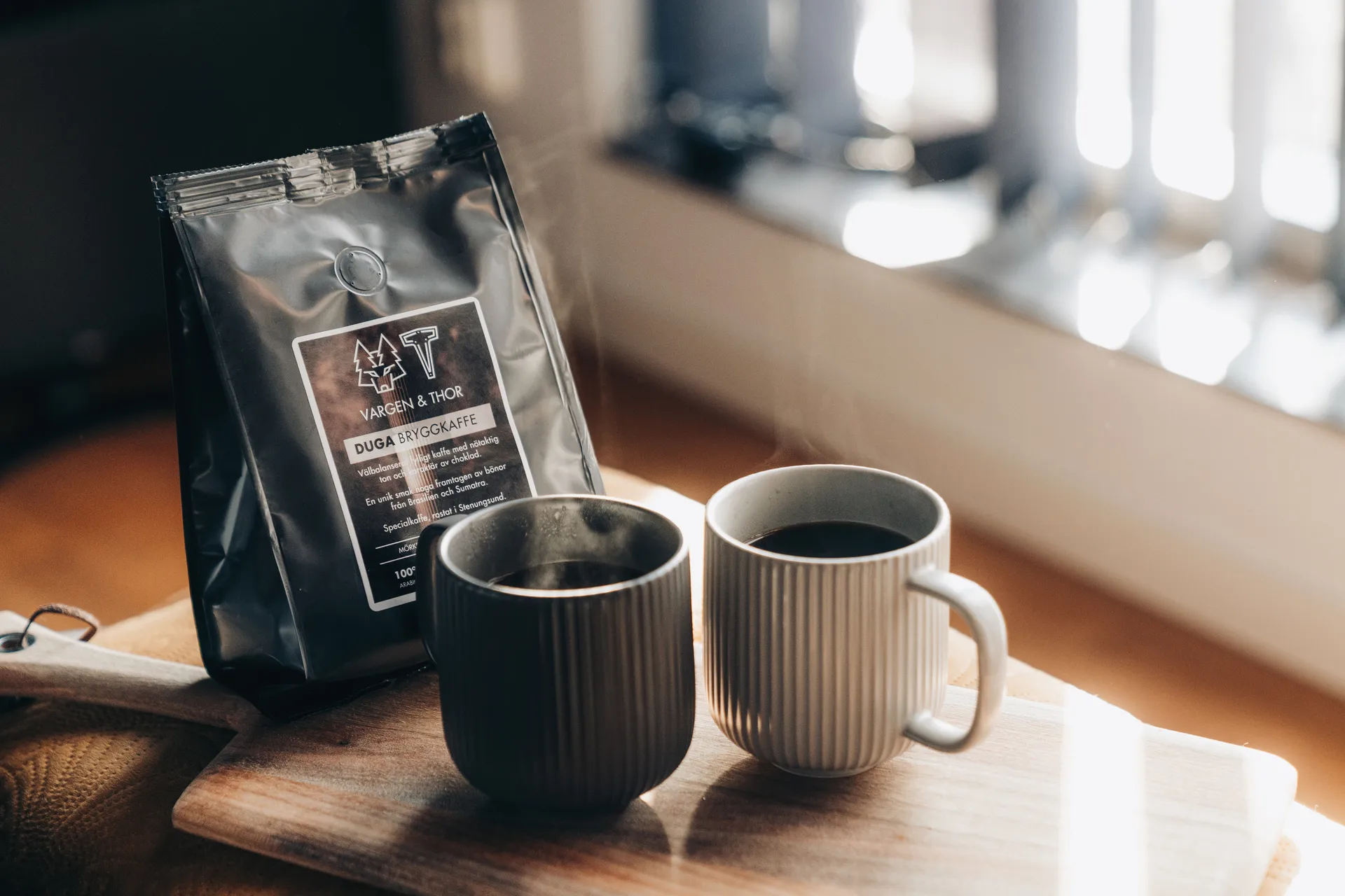 Duga XL mug 35 cl 4-pack, White. sandgrey. antracit. black Vargen & Thor