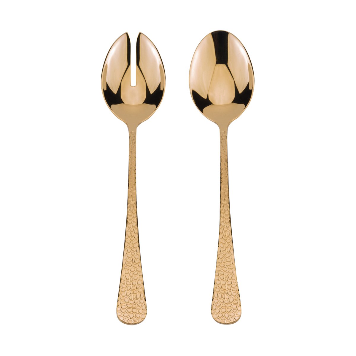 Vargen & Thor Frost salad cutlery Cava | Scandinavian Design | Salad servers | Gold-coloured