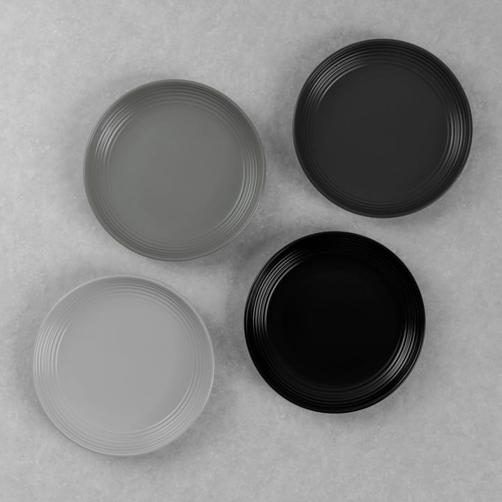 Gastro plate Ø25 cm 4-pack - White. sandgrey. antracit. black - Vargen & Thor