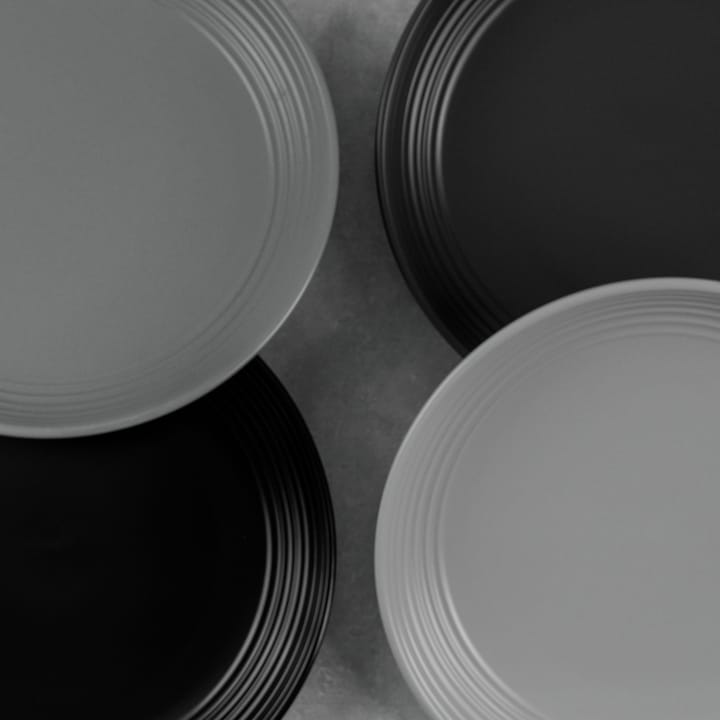 Gastro plate Ø25 cm 4-pack - White. sandgrey. antracit. black - Vargen & Thor