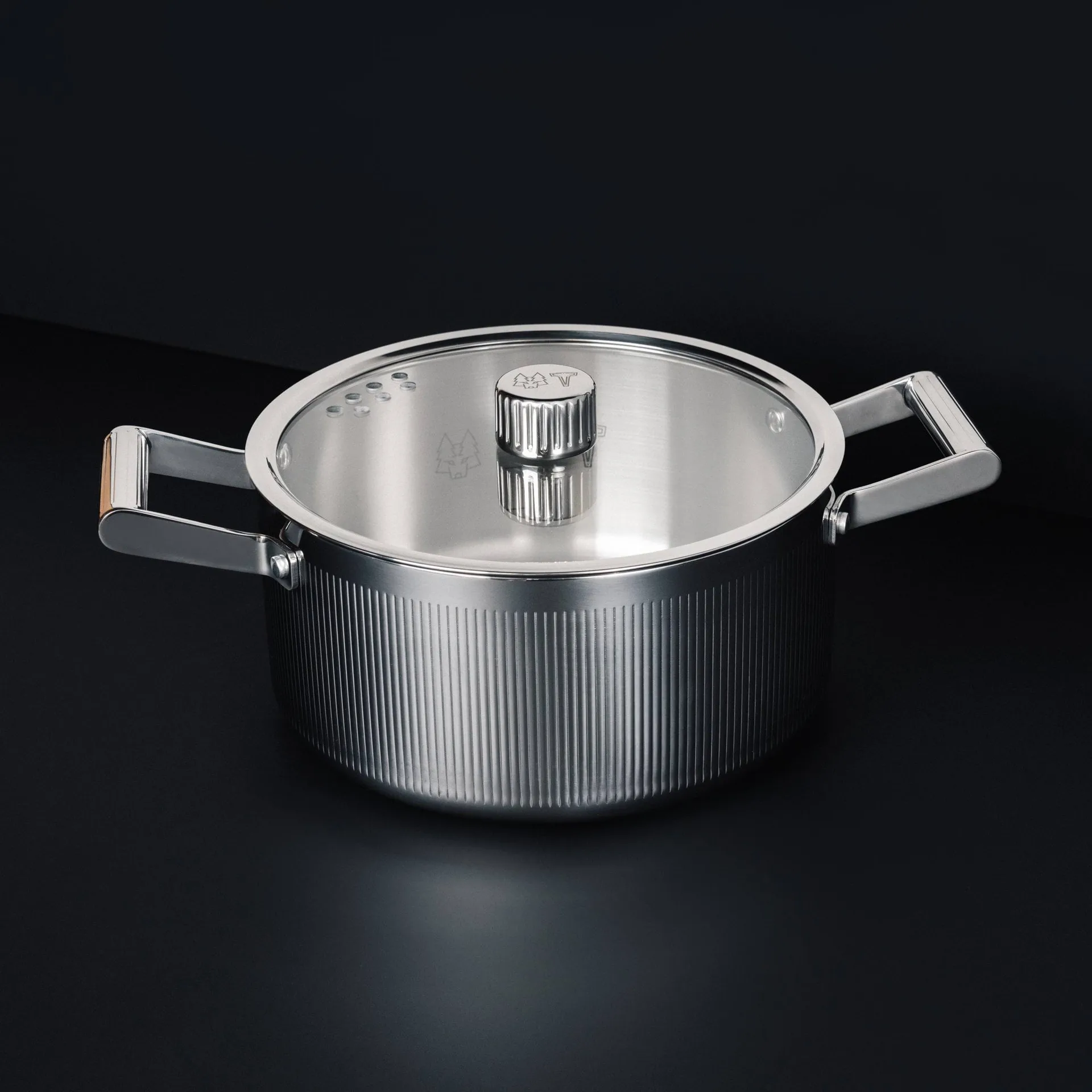 Glima pot, Stainless steel, glass lid, 2 l Vargen & Thor