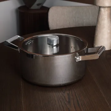 Glima pot - Stainless steel, glass lid, 4 l - Vargen & Thor